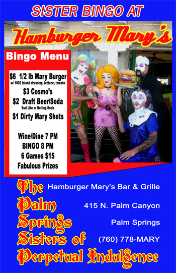 Bingo @ Hamburger Mary's July 18th 8 pm